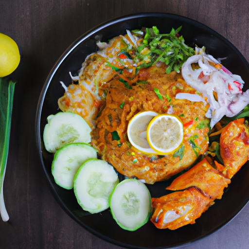 An image showcasing a beautifully aromatic chicken biryani, prepared with succulent pieces of low-fat chicken, delicately spiced and served with fragrant basmati rice, colorful vegetables, and garnished with fresh herbs