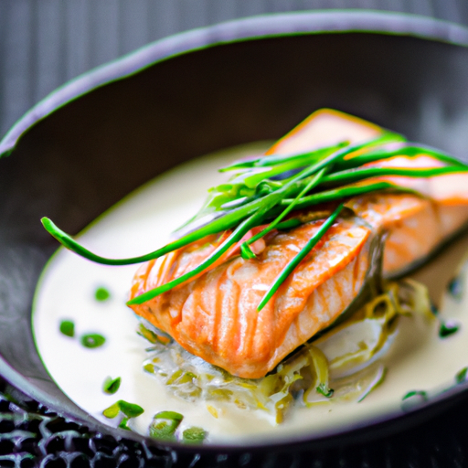 Poached Salmon With Leeks Recipe.