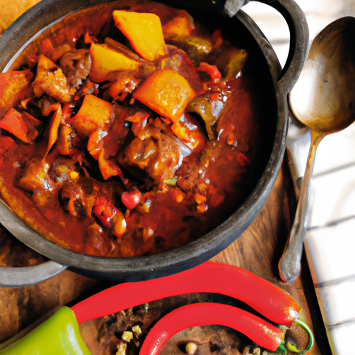 An image capturing the vibrant essence of Tomato Bredie, a rich South African stew