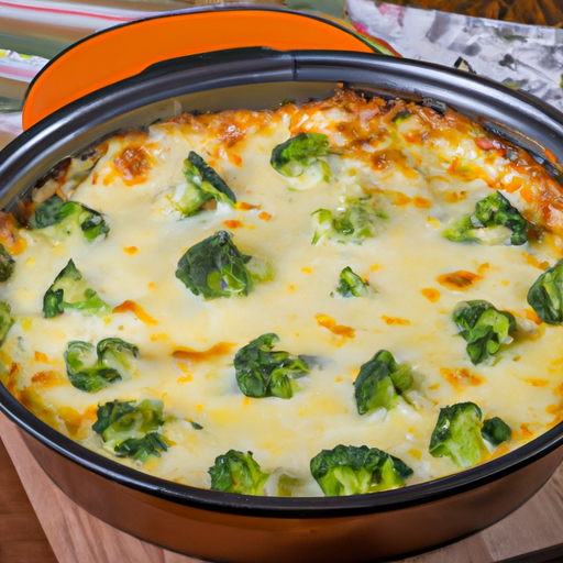 Broccoli and Three-Cheese Casserole