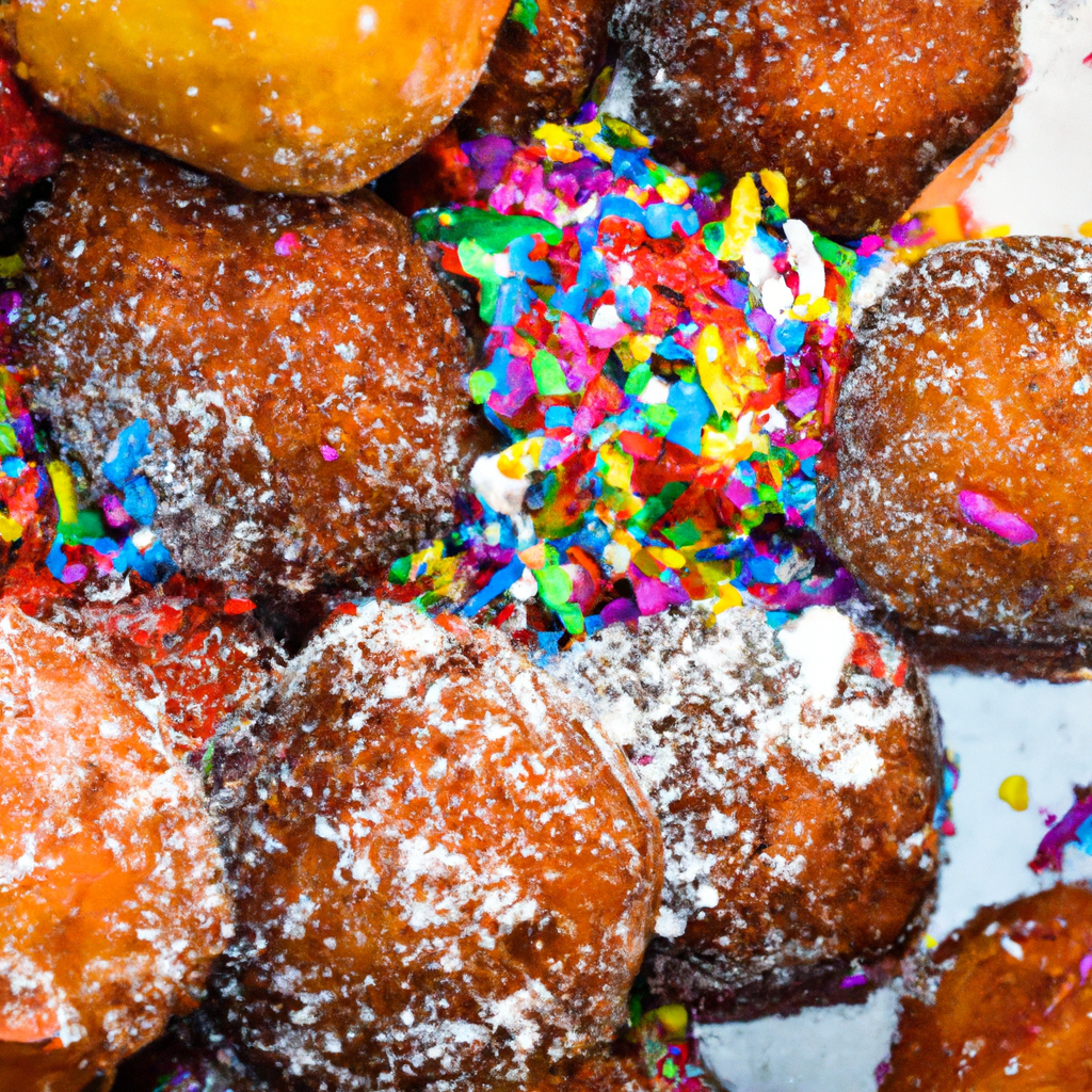 An image showcasing golden-brown, crispy Air Fryer Donut Holes glistening with a sweet glaze