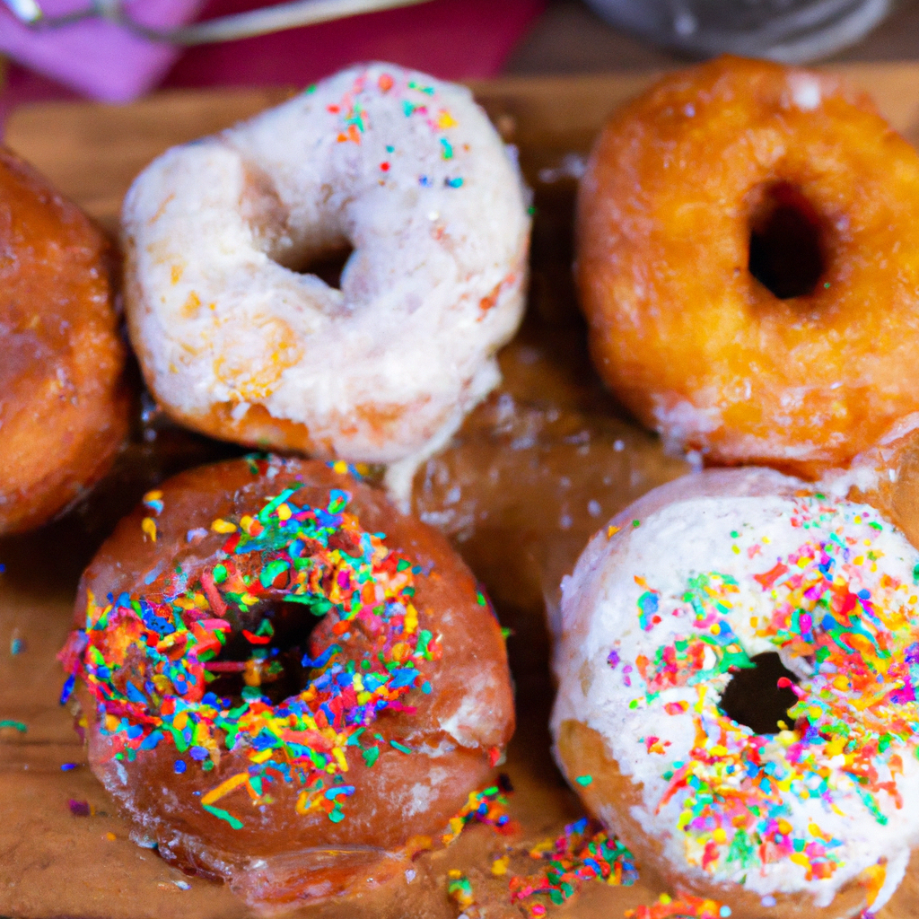 An image showcasing golden, perfectly glazed Air Fryer Donuts with a light, crispy exterior
