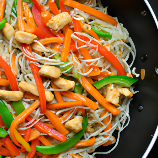 Chicken and Rice Noodle Stir-Fry