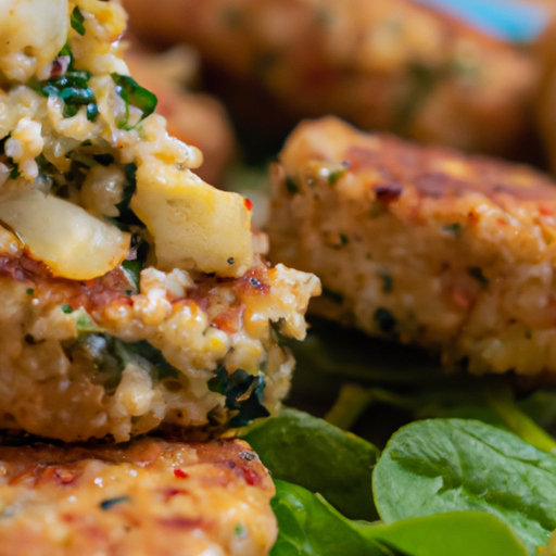 Feta Quinoa Cakes With Spinach