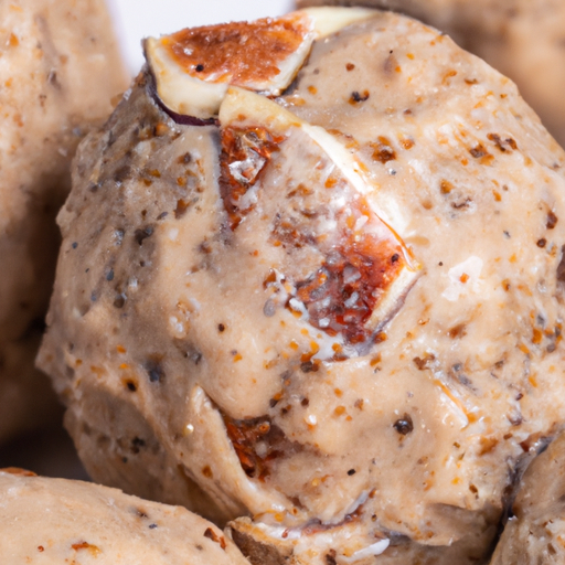 the essence of indulgence with a close-up shot of Fig and Vanilla Cinnamon Protein Cookie Balls