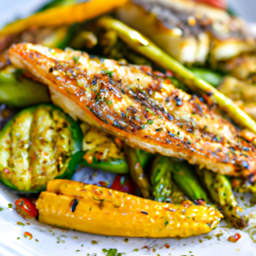 Fish With Fire Roasted Summer Veggies