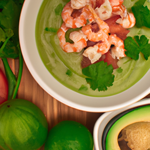 Green Gazpacho With Shrimp