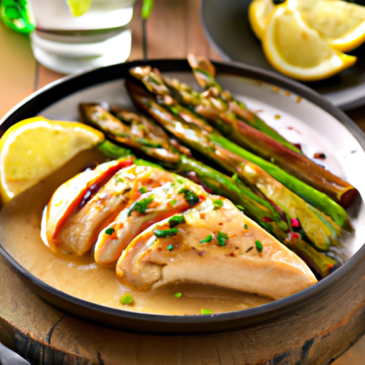 An image capturing the succulent Instant Pot chicken and asparagus dish