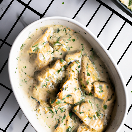 An image showcasing a succulent piece of ranch chicken prepared in an Instant Pot