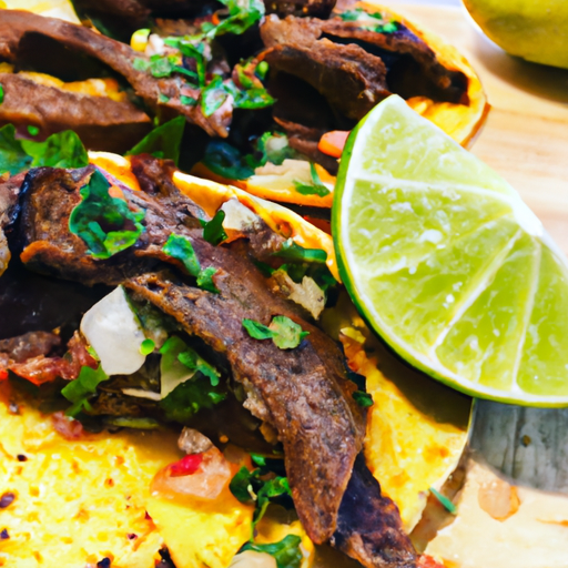 Lemon Pepper Flank Steak Tacos