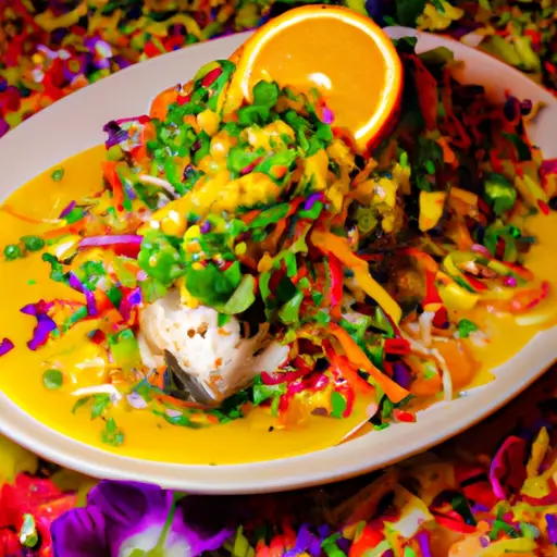 Orange-Poached Catfish With Confetti Salad