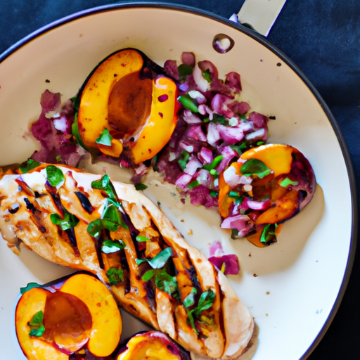 Pan Grilled Chicken With Peach Salsa