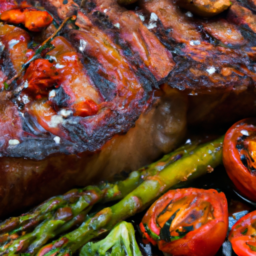 Red Wine Marinated Steaks With Grilled Vegetables