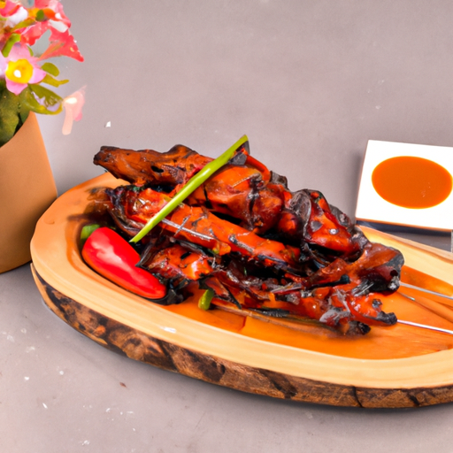 An image capturing a succulent piece of barbecue chicken, slow-cooked to perfection in a rich, smoky sauce