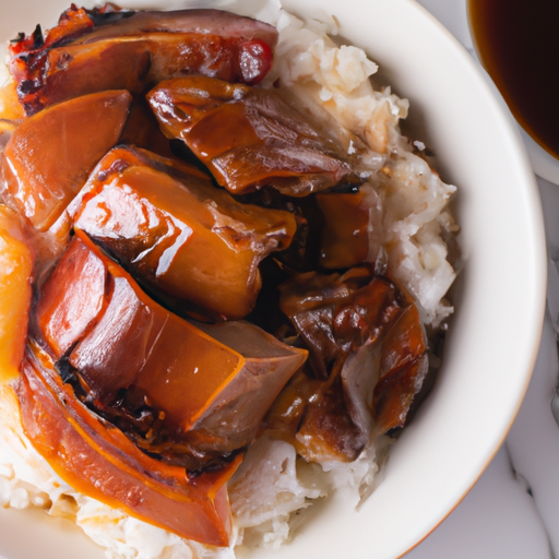 the succulent Slow Cooker Char Siu Pork Roast in a mesmerizing image