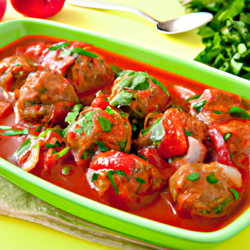 An image showcasing succulent slow cooker turkey meatballs glistening in a rich, homemade marinara sauce