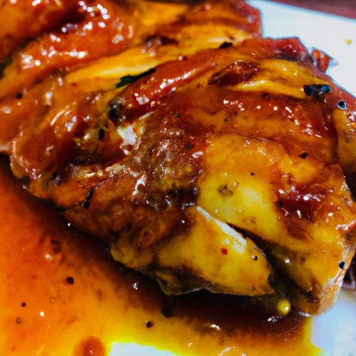 Smoked Chicken With Roasted-Red Pepper Sauce