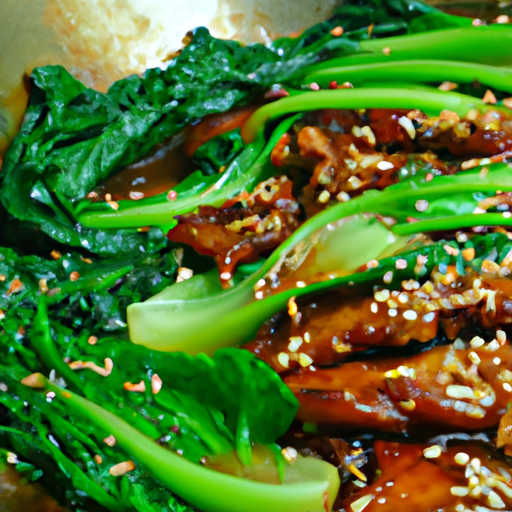 Sweet and Sour Sesame Bok Choy With Pork