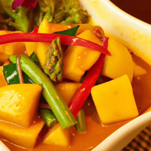 Sweet Potato and Green Bean Red Curry With Pineapple