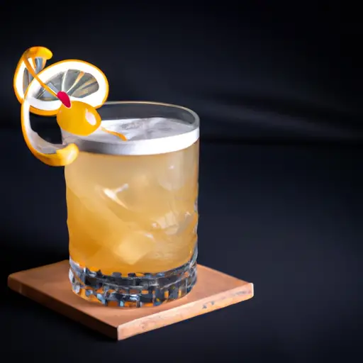 An image showcasing a crystal-clear glass filled to the brim with a perfectly balanced Whiskey Sour cocktail
