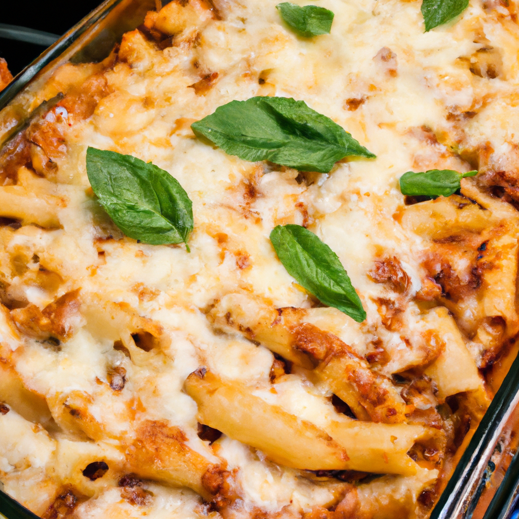 An image capturing the rich, savory essence of Slow Cooker Baked Ziti
