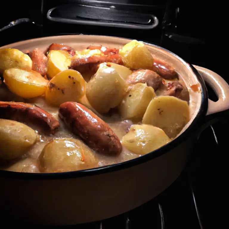 Slow Cooker Creamy Sausage and Potatoes