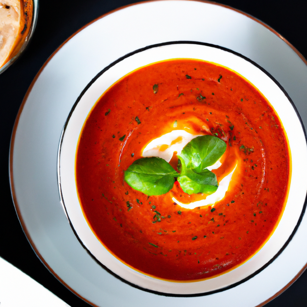 An image that captures the essence of a comforting bowl of Slow Cooker Creamy Tomato Soup