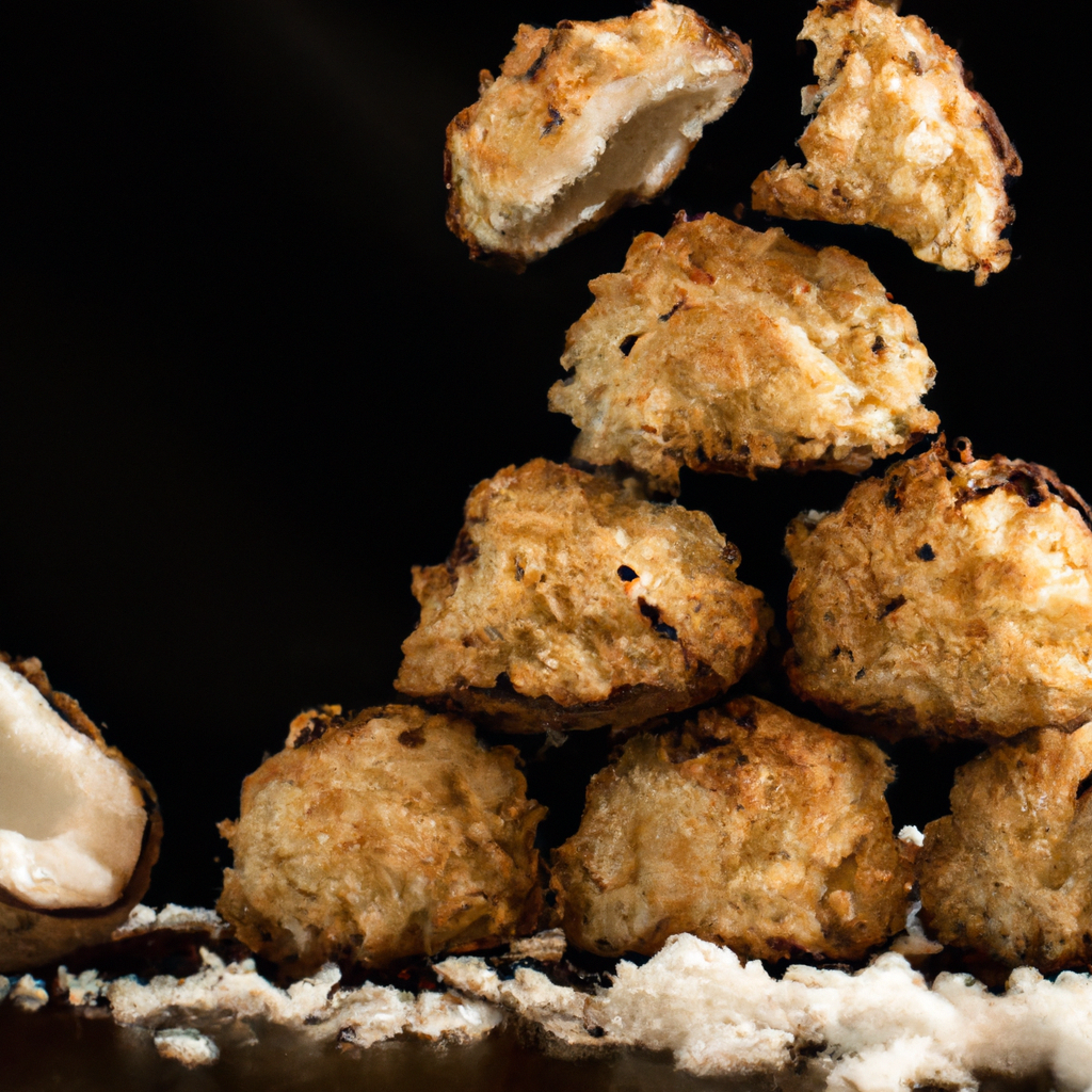 An image that showcases the irresistible allure of chewy chocolate coconut macaroons