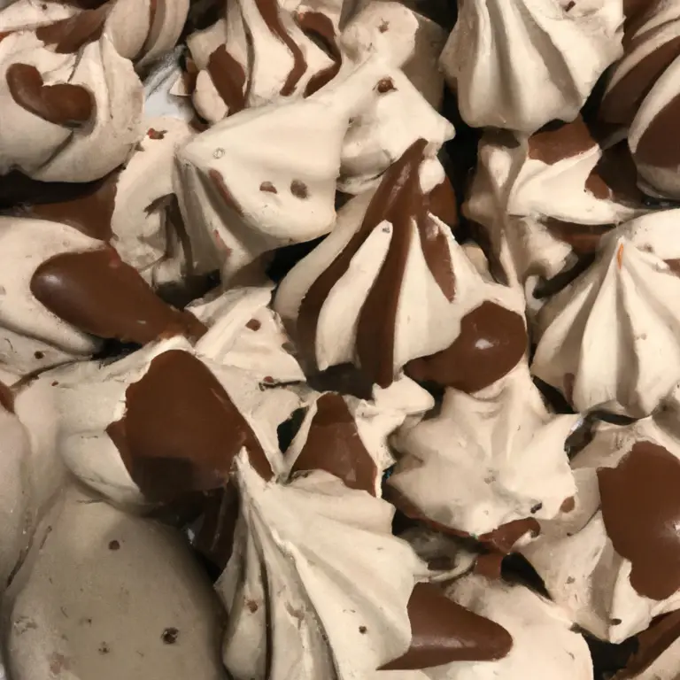 Chocolate Dipped Almond Meringues