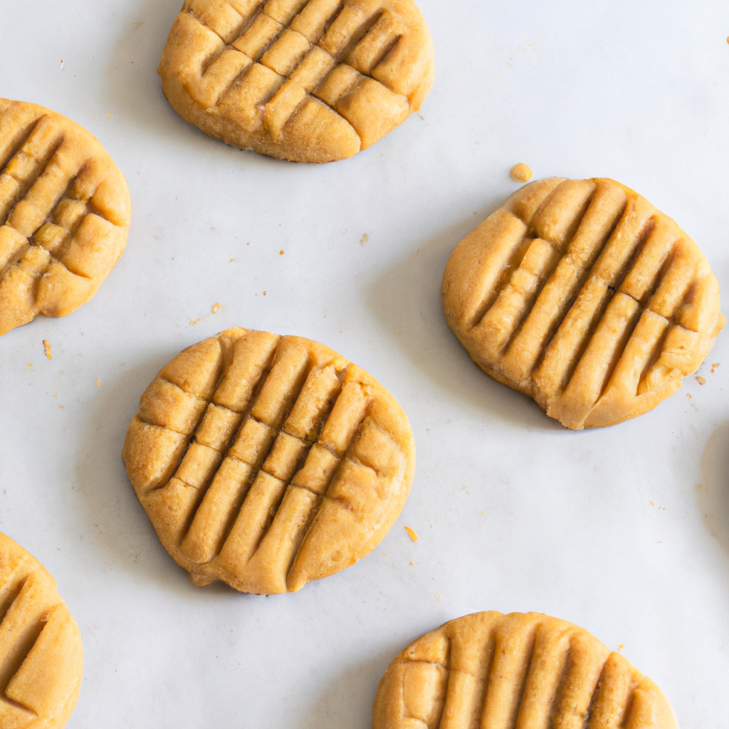 An image showcasing a freshly baked batch of classic peanut butter cookies