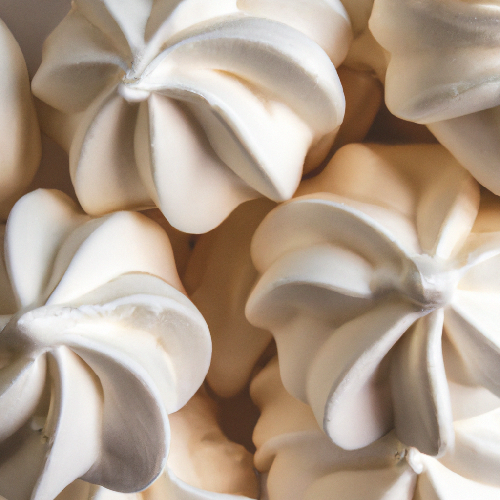 An image showcasing a batch of heavenly Double Vanilla Meringue Cookies