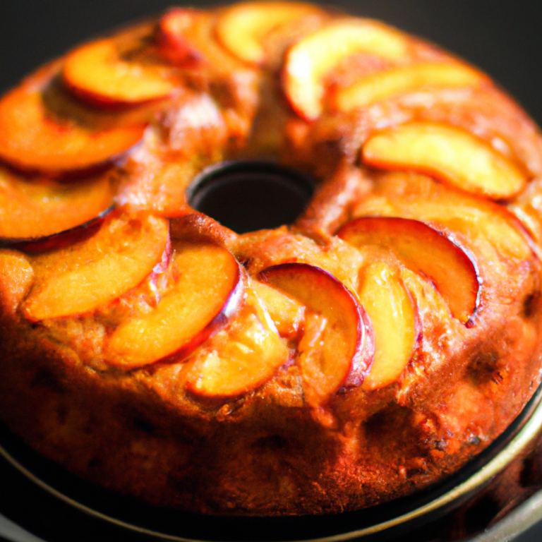 Eggless Peach Cake