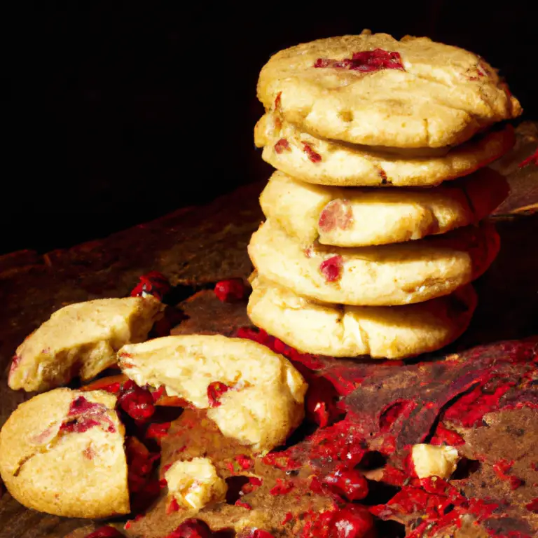 Macadamia Butter Cookies With Dried Cranberries