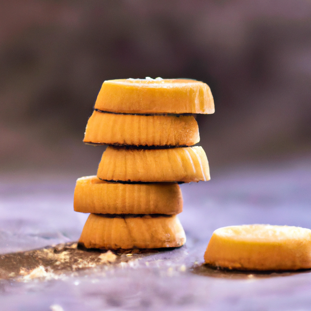An image showcasing the irresistible allure of Nankhatai: a stack of golden-brown, crumbly Indian shortbread cookies, generously dusted with powdered sugar, emitting a tantalizing aroma of cardamom and ghee