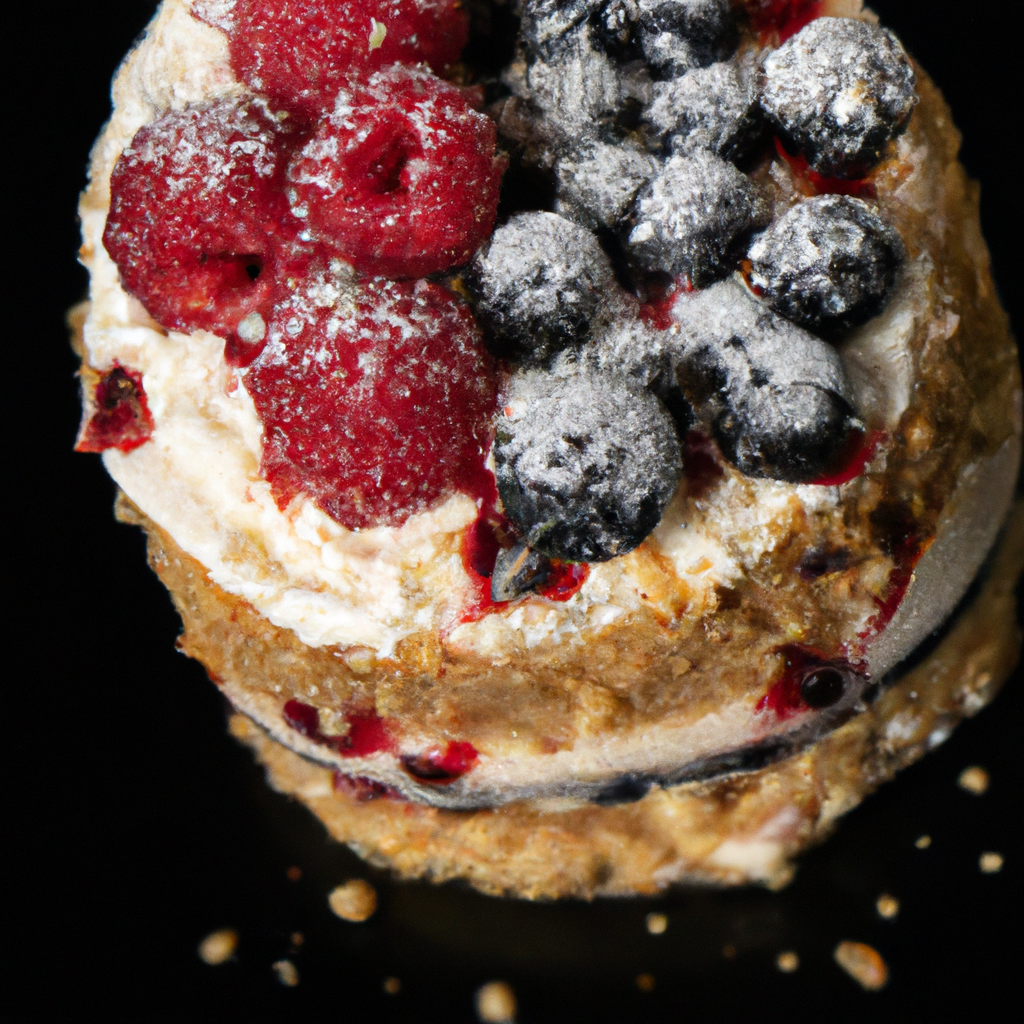 An image of a luscious oat cake, adorned with a velvety layer of caramel glaze