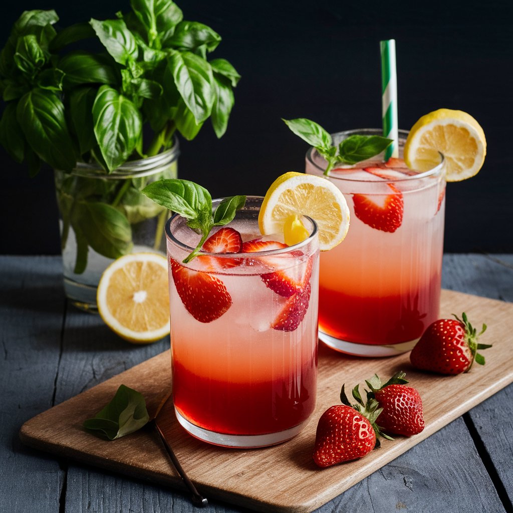 strawberry basil lemonade