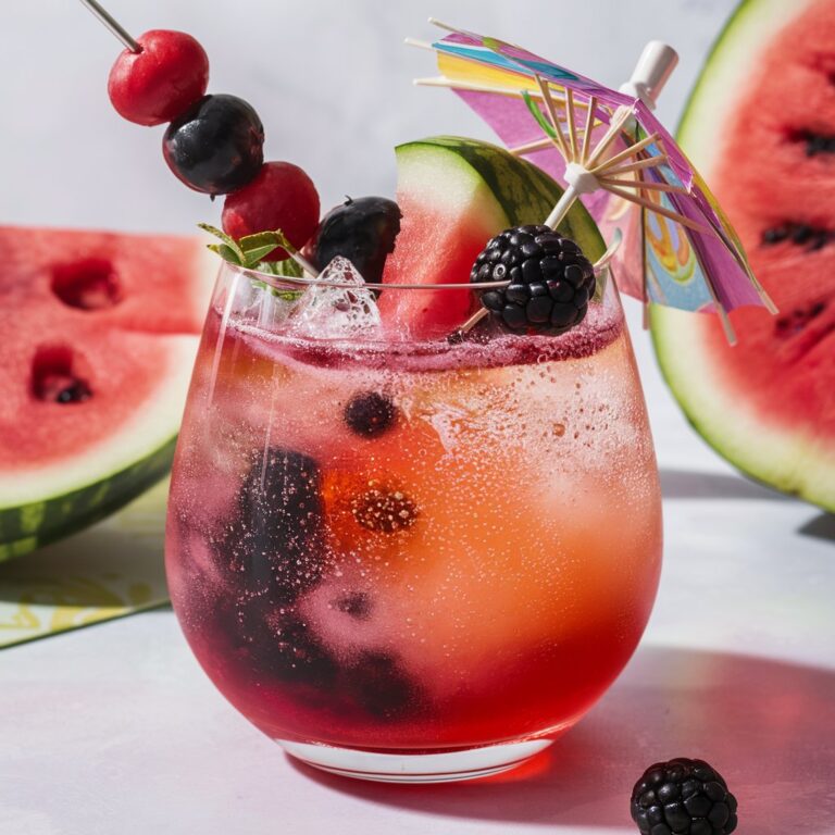 Watermelon and Blackberry Spritz