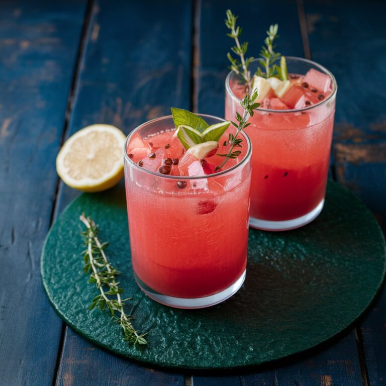 Watermelon and Lemon Thyme Cooler