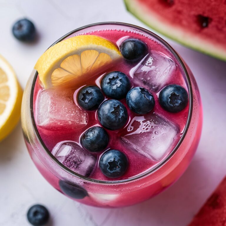 Watermelon and Blueberry Lemonade