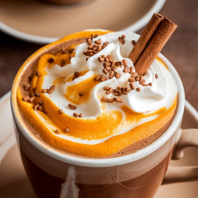 Hot Chocolate With Pumpkin Cream Cold Foam