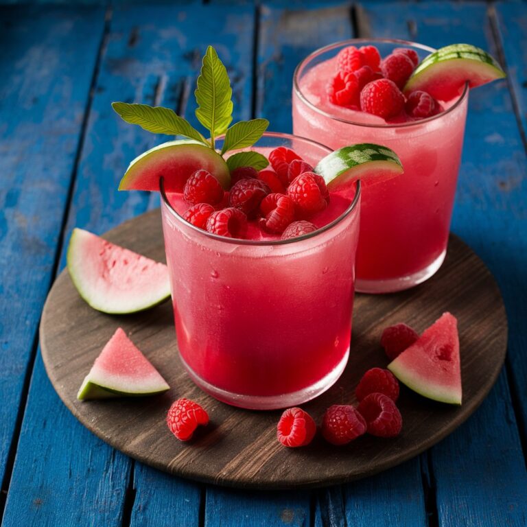 Watermelon and Raspberry Cooler