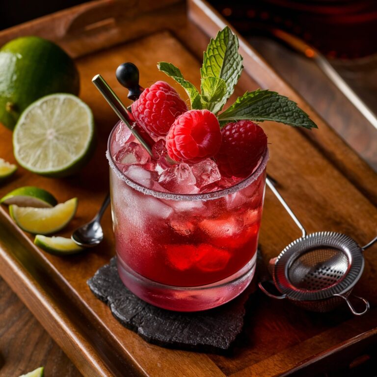 Raspberry Caipiroska Cocktail Recipe