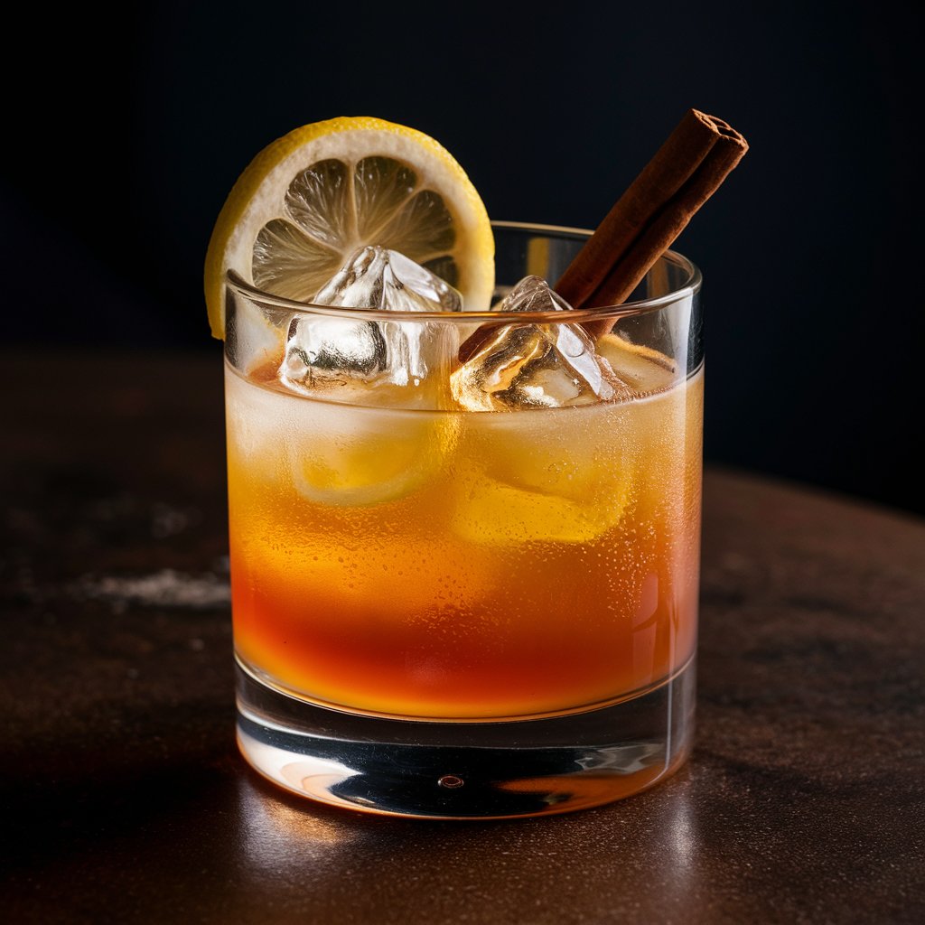 Cinnamon Tequila Sour Cocktail