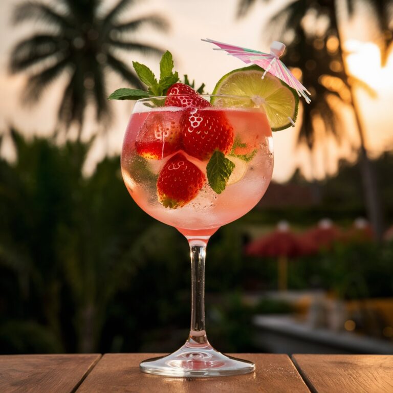 Strawberry Gin Tonic Cocktail Recipe