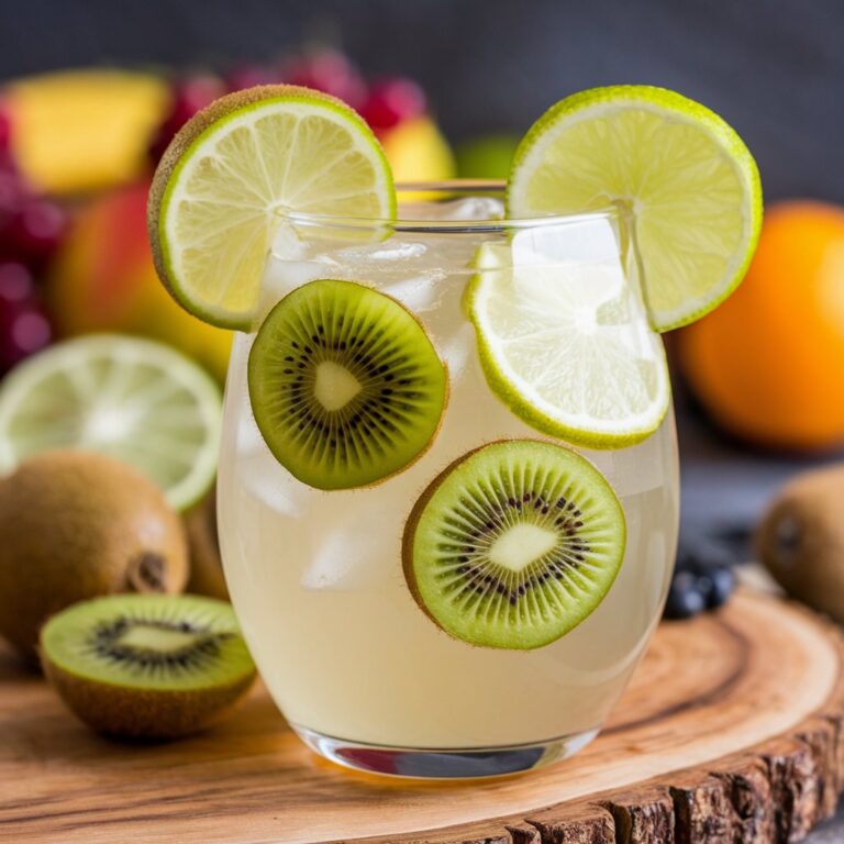 Sangria Blanca With Kiwi and Lime