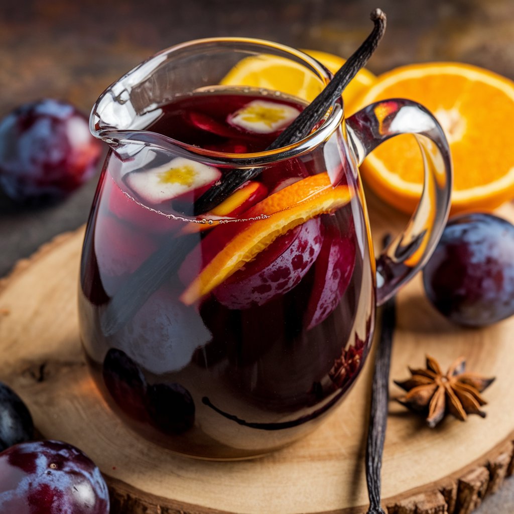 plum and vanilla sangria