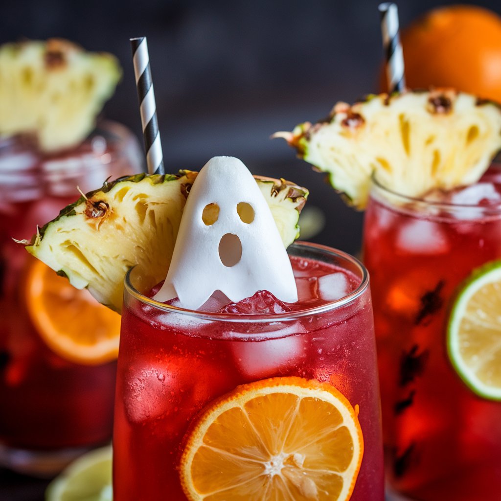 ghastly ghost punch halloween drink