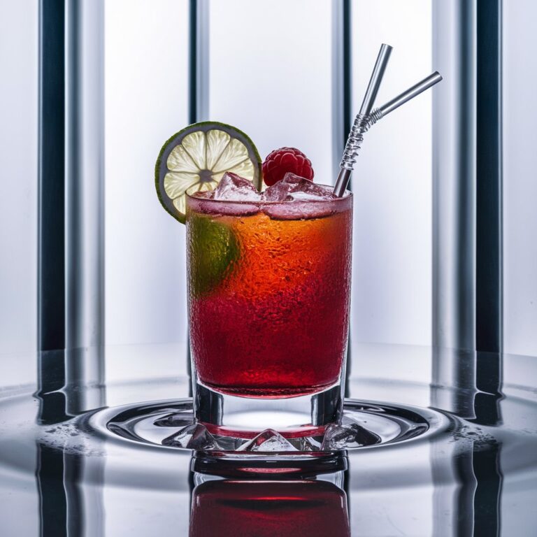 Raspberry Lime Rickey Cocktail Recipe