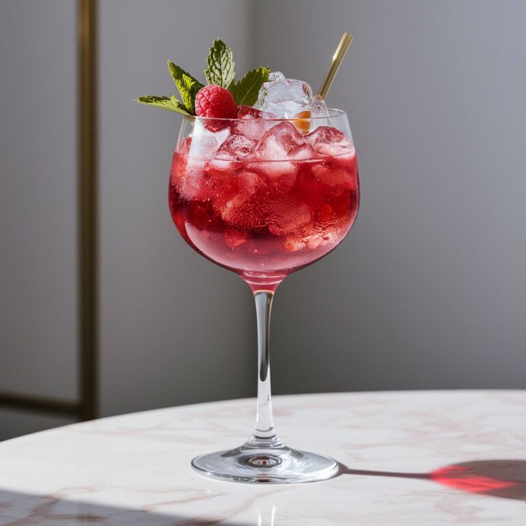 Raspberry Gin Tonic Cocktail Recipe