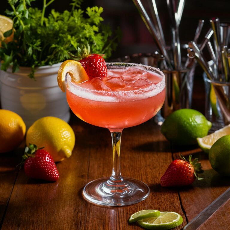 Strawberry Gimlet Cocktail Recipe